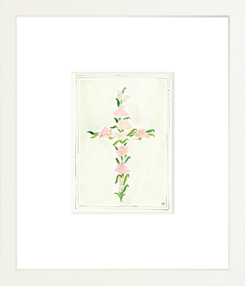 "Peony Cross" Fine Art Print