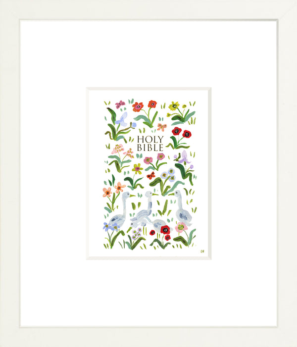 "Herons in the Wildflowers Bible" Fine Art Print