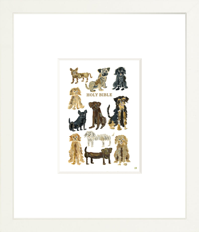 "All Dogs Go to Heaven Bible" Fine Art Print