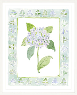 The "Sailboat Charms" Watercolor Fine Art Print, Flower Charm Series