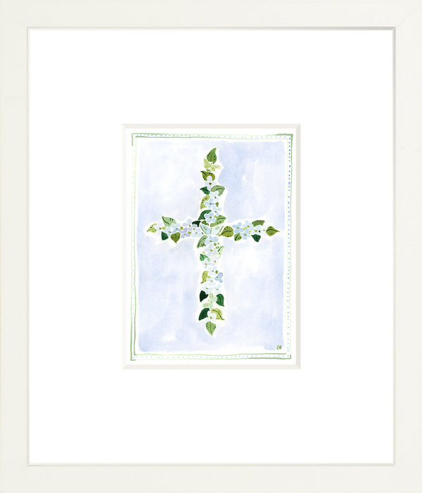 "Hydrangea Cross" Fine Art Print
