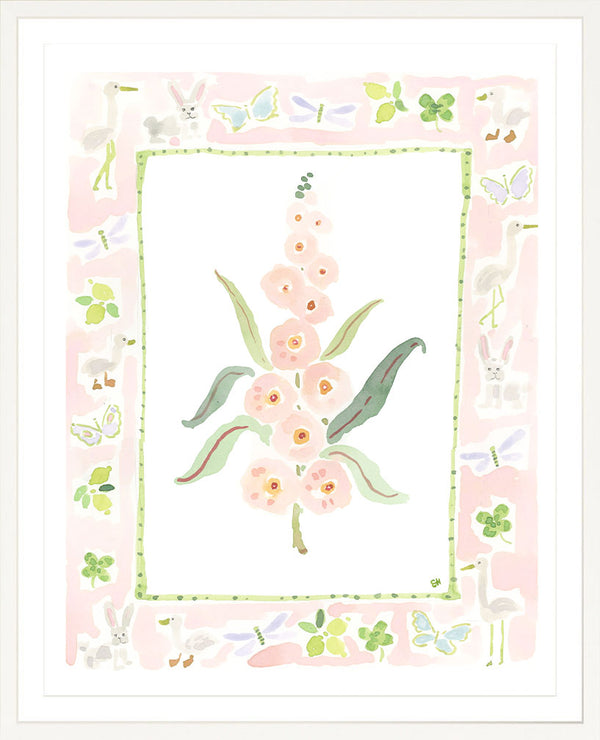 The "Whimsywood Charms" Watercolor Fine Art Print, Flower Charm Series