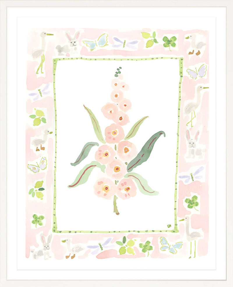 The "Whimsywood Charms" Watercolor Fine Art Print, Flower Charm Series