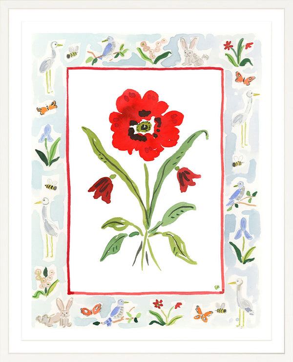 The "Somerset Charms" Watercolor Fine Art Print, Flower Charm Series
