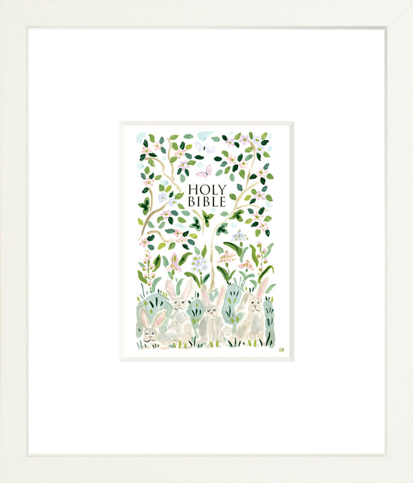 "Bunny Garden Bible" Fine Art Print