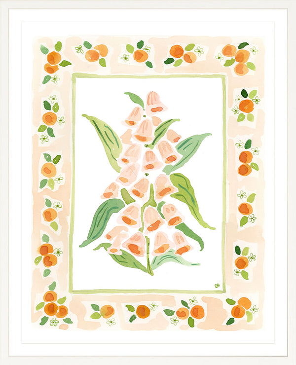 The "Zest Charms" Watercolor Fine Art Print, Flower Charm Series