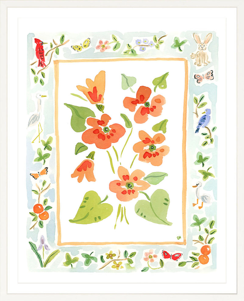 The "Wildflower Song Charms" Watercolor Fine Art Print, Flower Charm Series