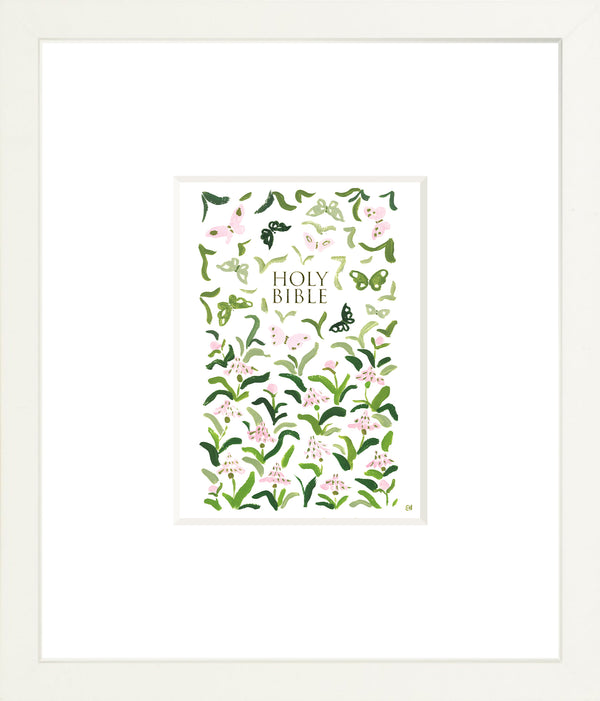 "Butterfly Peonies Bible" Fine Art Print