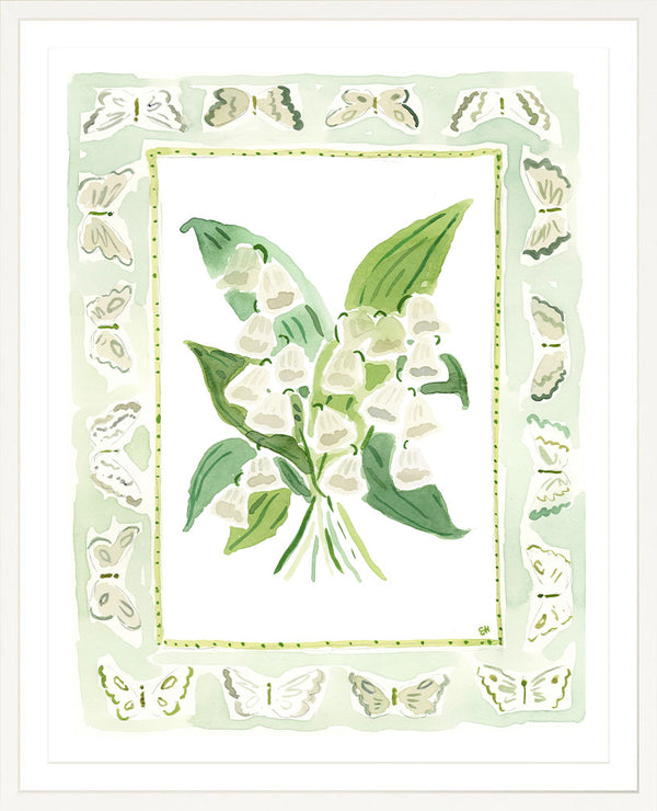 The "Lily of the Valley Charms" Watercolor Fine Art Print, Flower Charm Series