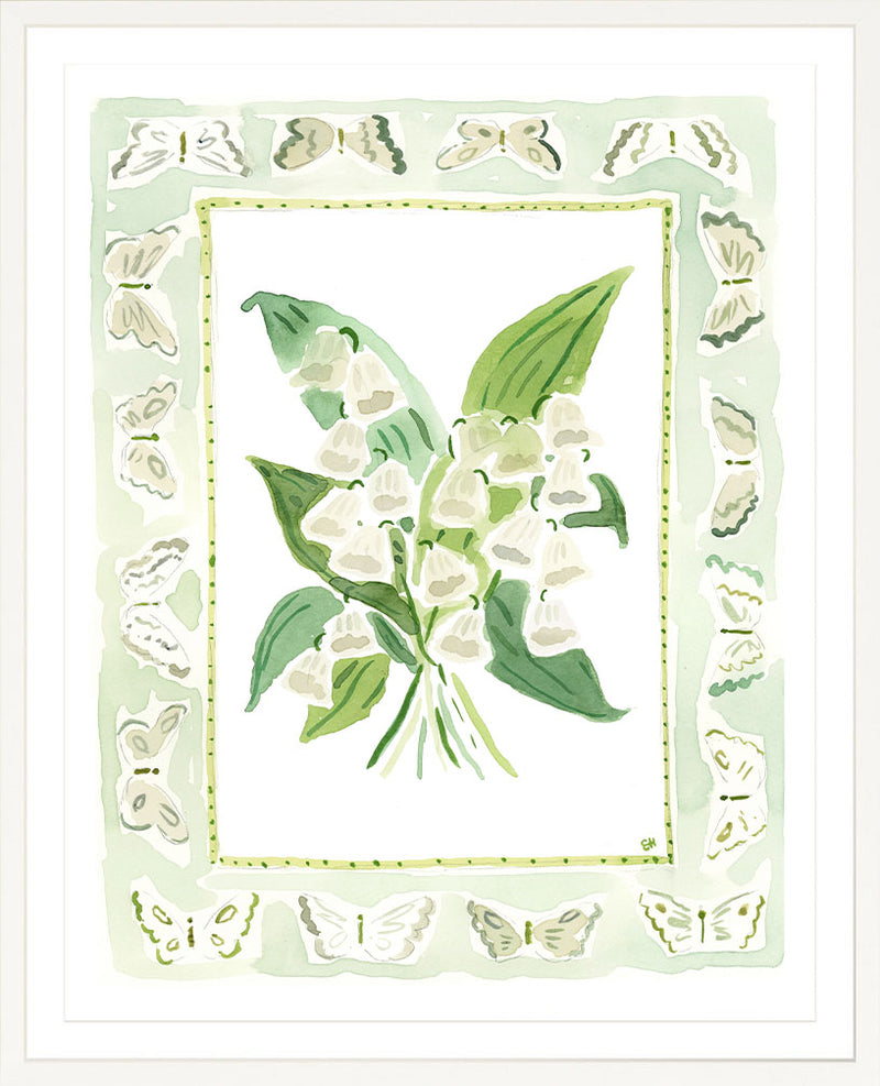 The "Lily of the Valley Charms" Watercolor Fine Art Print, Flower Charm Series