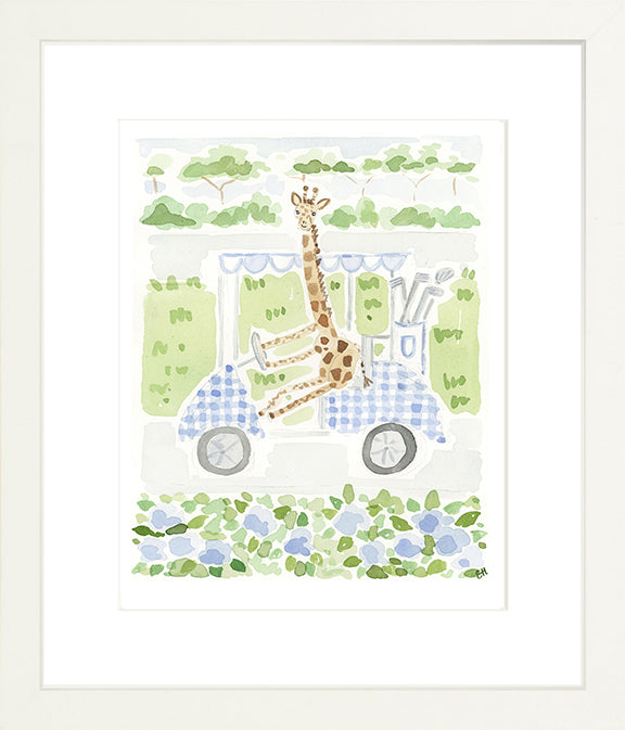 The "Golf Cart Giraffe" Fine Art Print