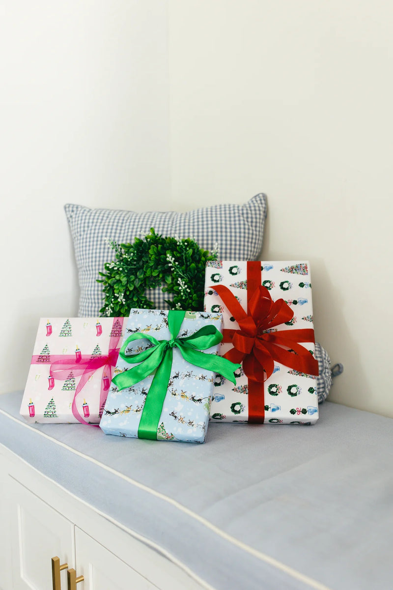 Holiday Santa Paws Wrapping Paper