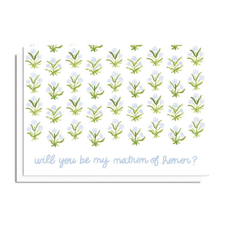 Bridal Ask Blockprint Card