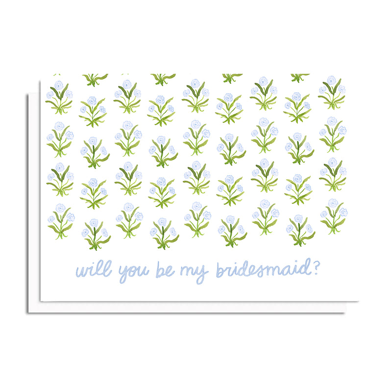 Bridal Ask Blockprint Card