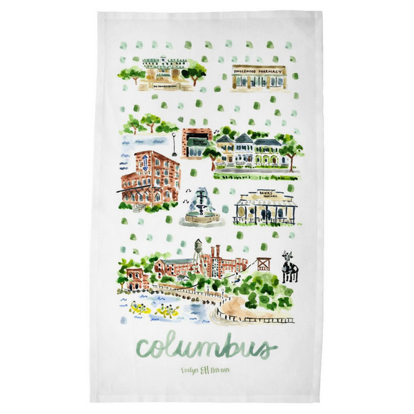 Columbus, GA Tea Towel