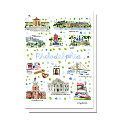 Philadelphia, PA Map Card