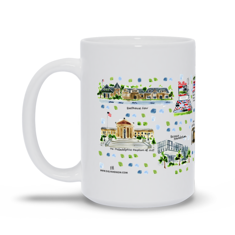Philadelphia, PA Map Mug