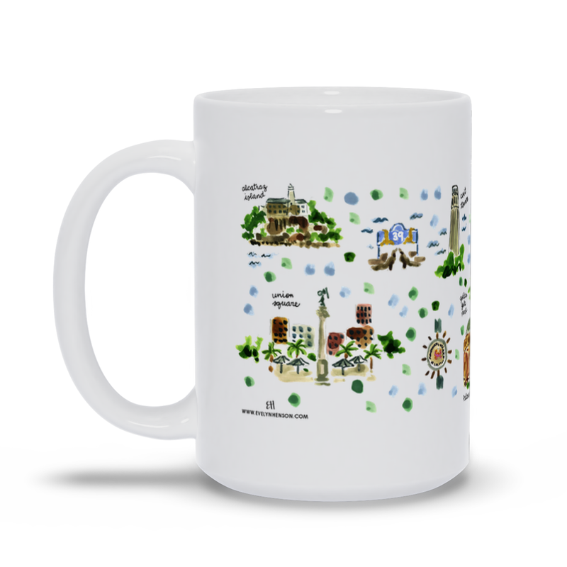 San Francisco, CA Map Mug