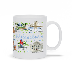 Philadelphia, PA Map Mug