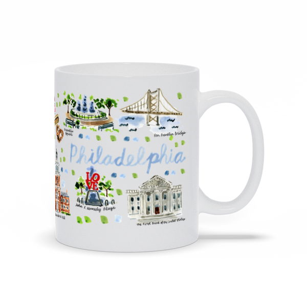 Philadelphia, PA Map Mug