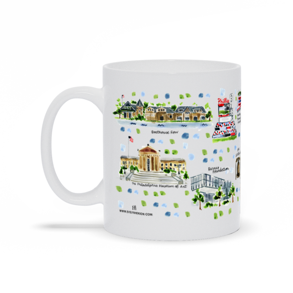 Philadelphia, PA Map Mug