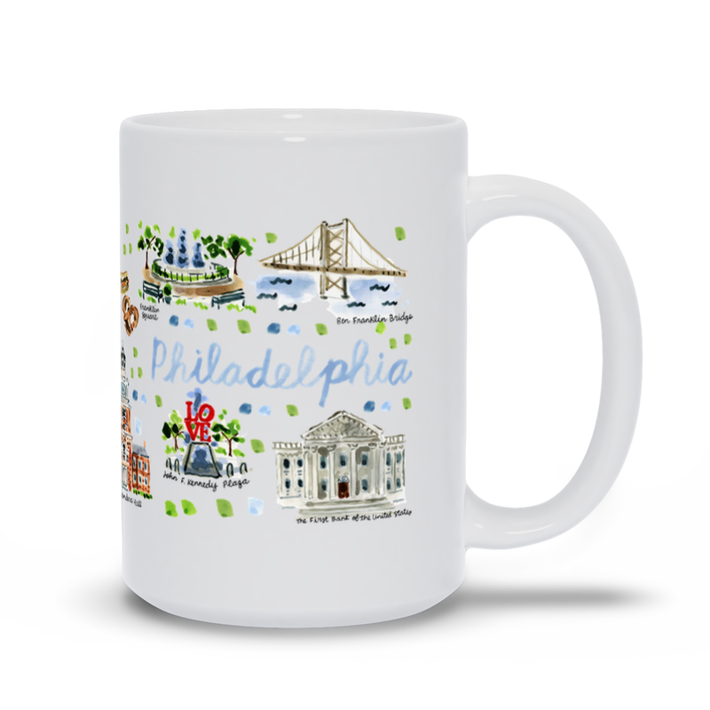 Philadelphia, PA Map Mug