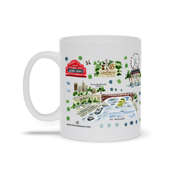 Chicago, IL Map Mug