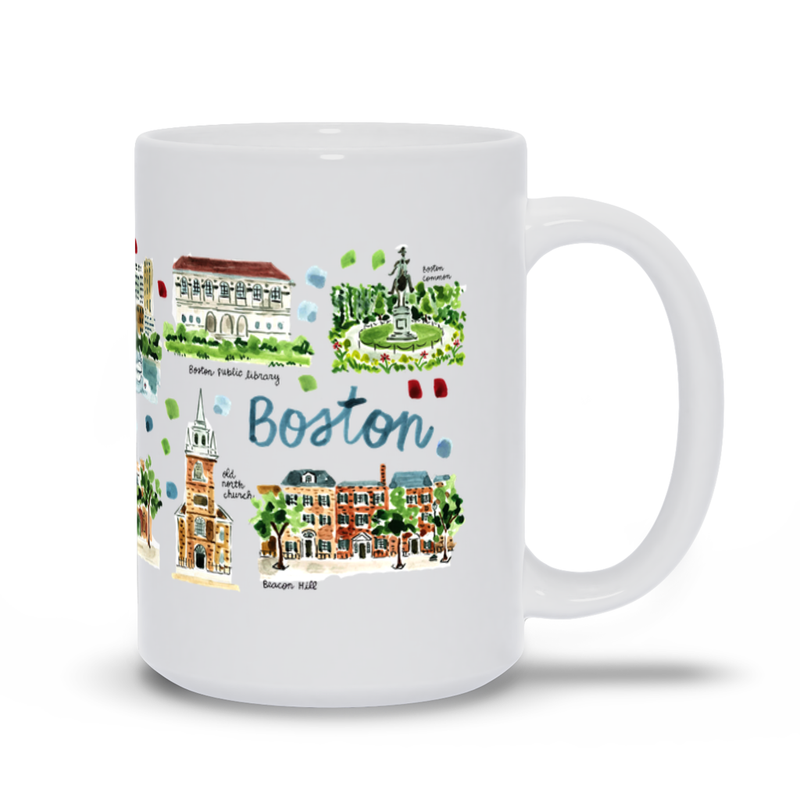 Boston, MA Map Mug