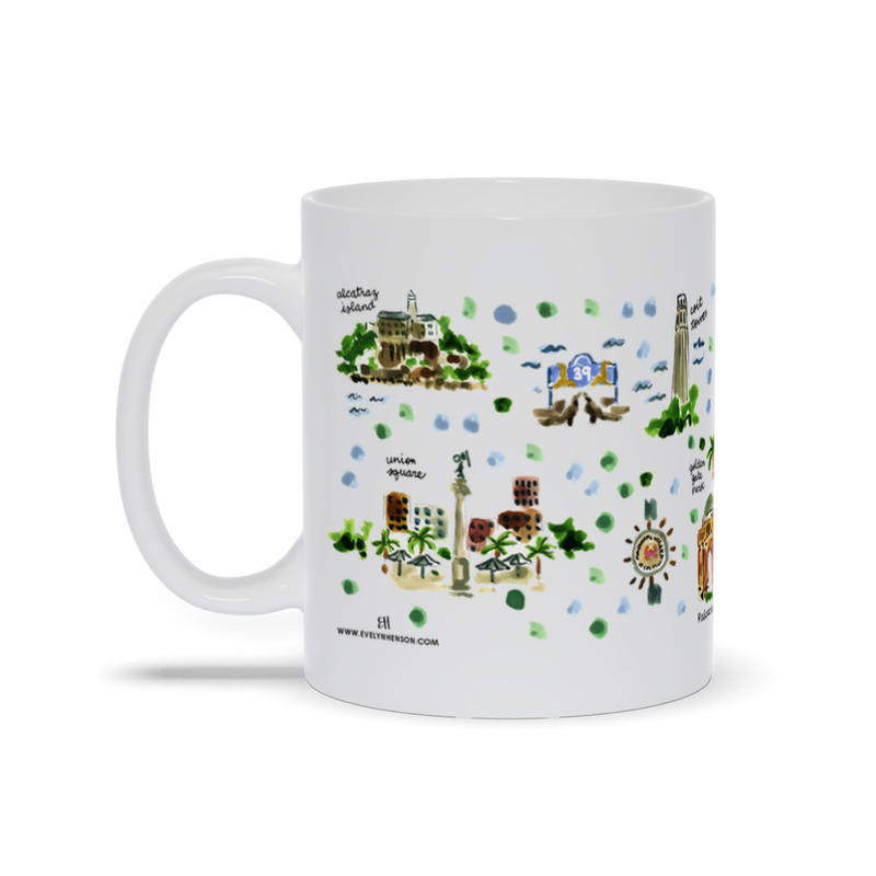 San Francisco, CA Map Mug