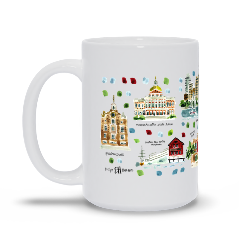 Boston, MA Map Mug