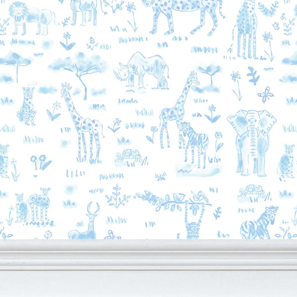 Safari Wallpaper, Blue