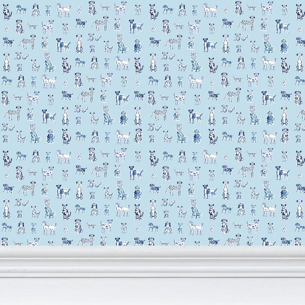 Pups Wallpaper -Blue