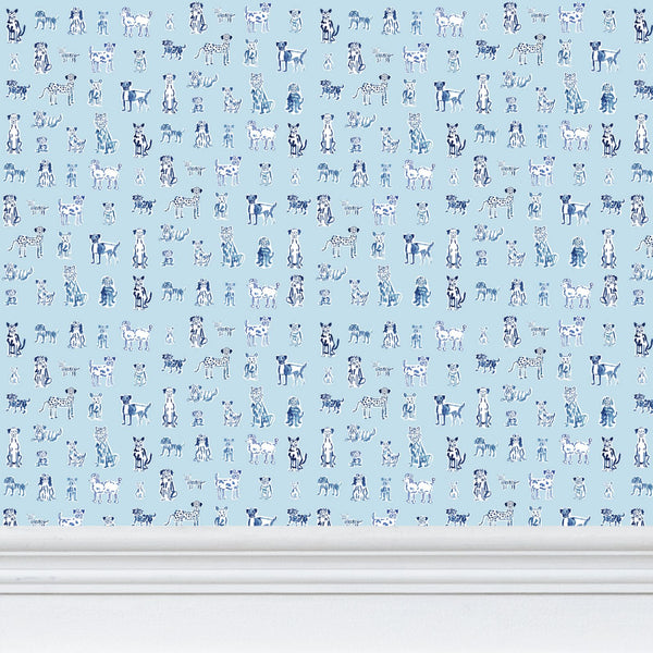 Pups Wallpaper -Blue
