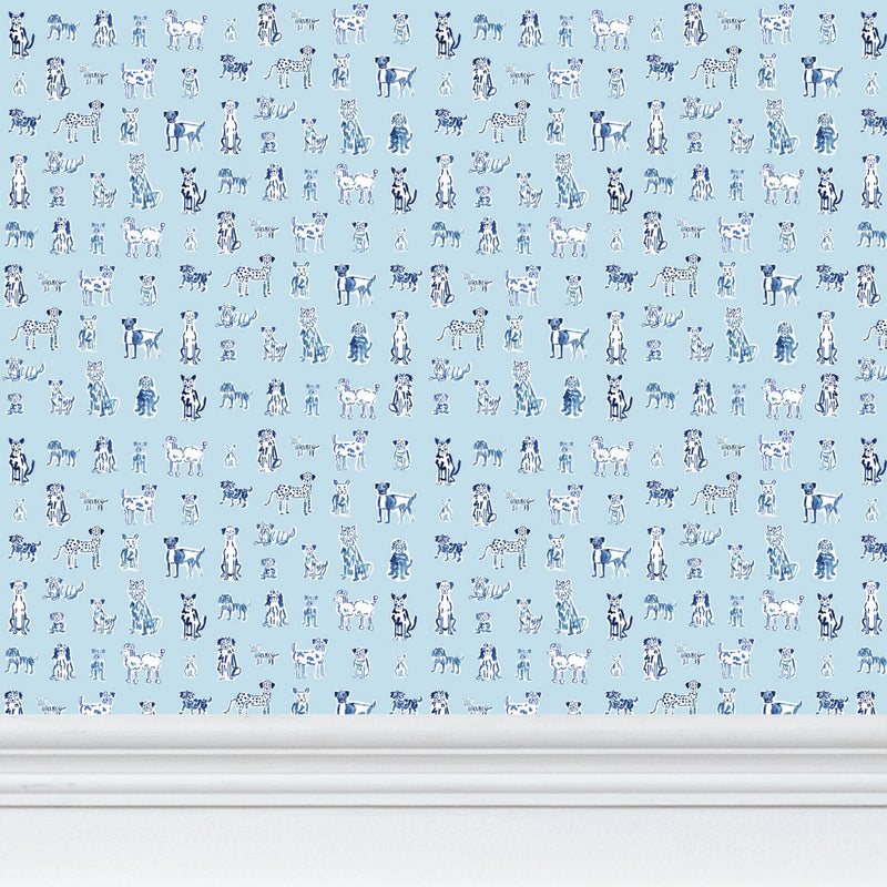 Pups Wallpaper -Blue