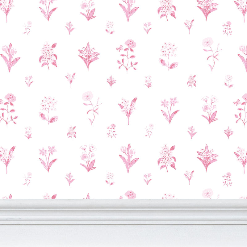 Fleur Wallpaper- Pink