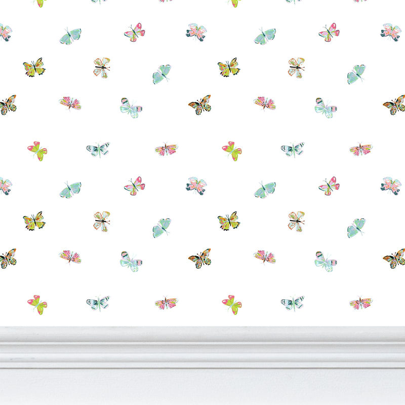 Flutterby Wallpaper - Rainbow