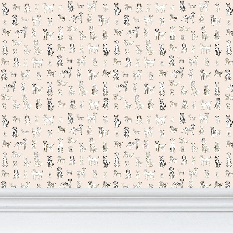 Pups Wallpaper- Neutrals