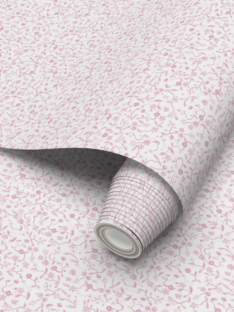 Bisou Blooms Wallpaper- Pink