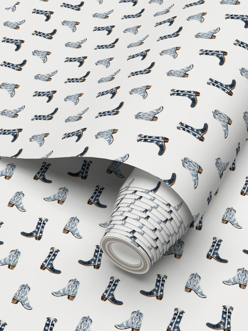 Cowboy Boots Wallpaper- Blue