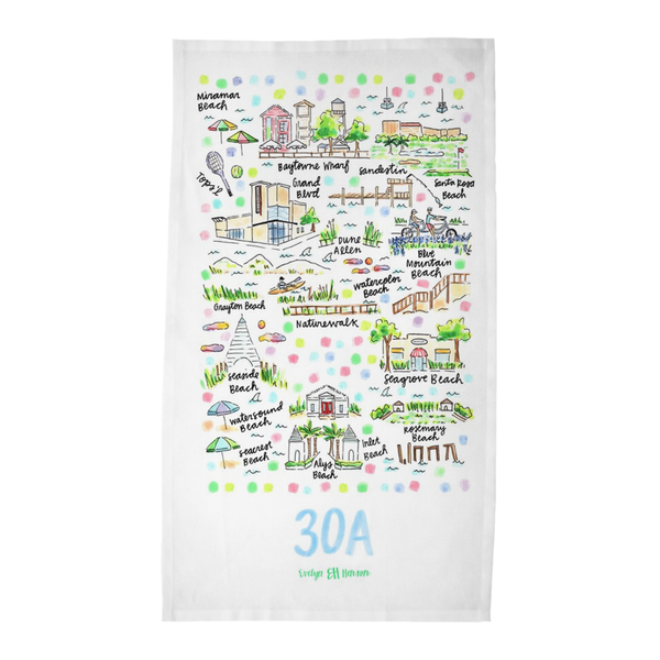 30A, FL Tea Towel