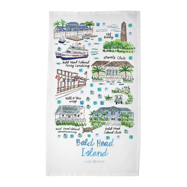 Bald Head Island, NC Tea Towel