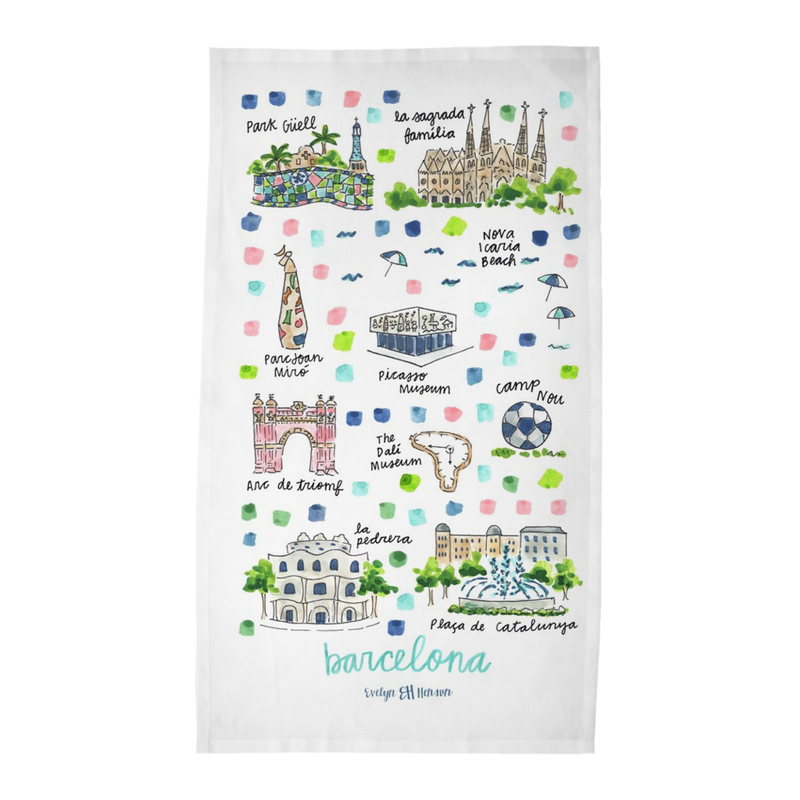 Barcelona Tea Towel