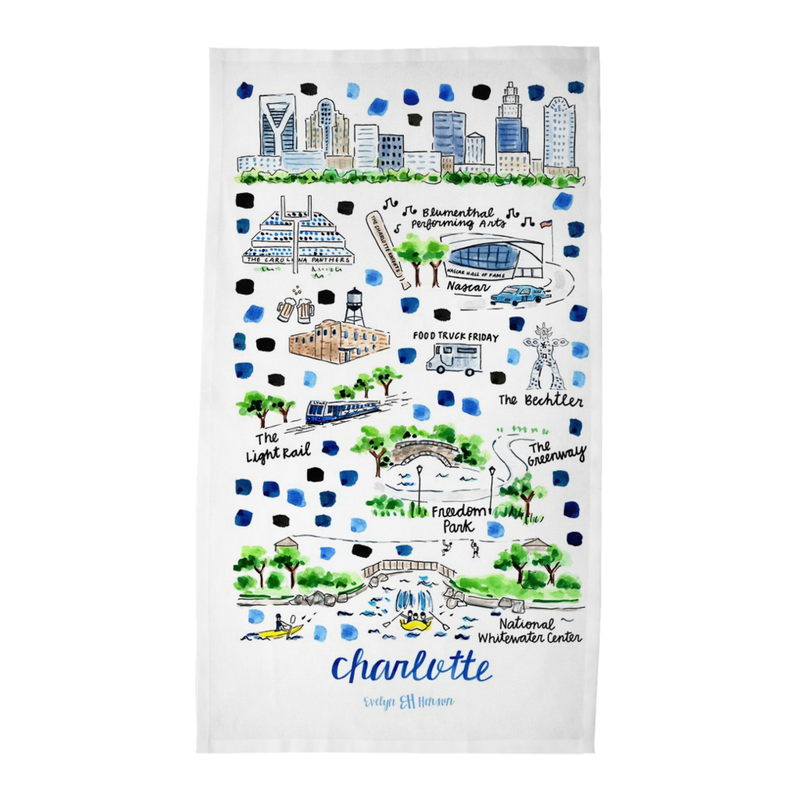 Charlotte, NC Tea Towel