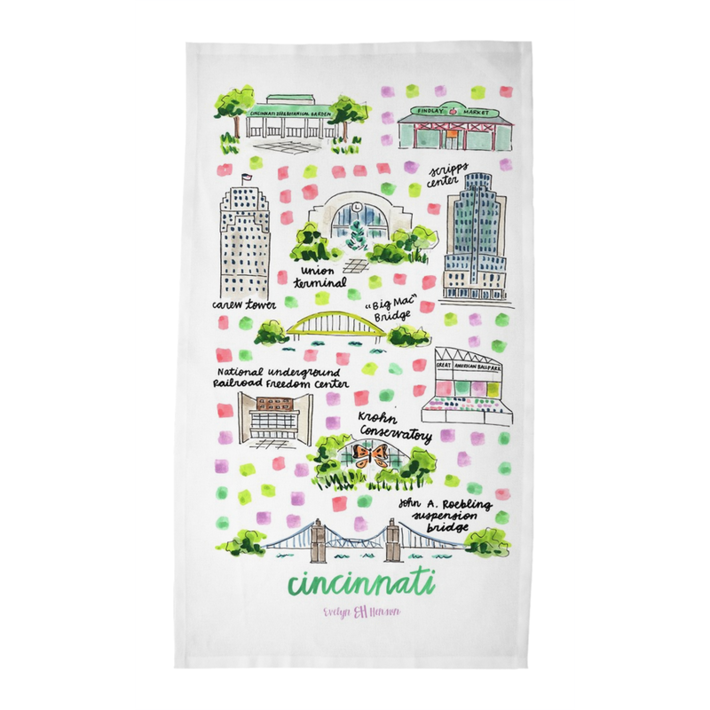 Cincinnati, OH Tea Towel