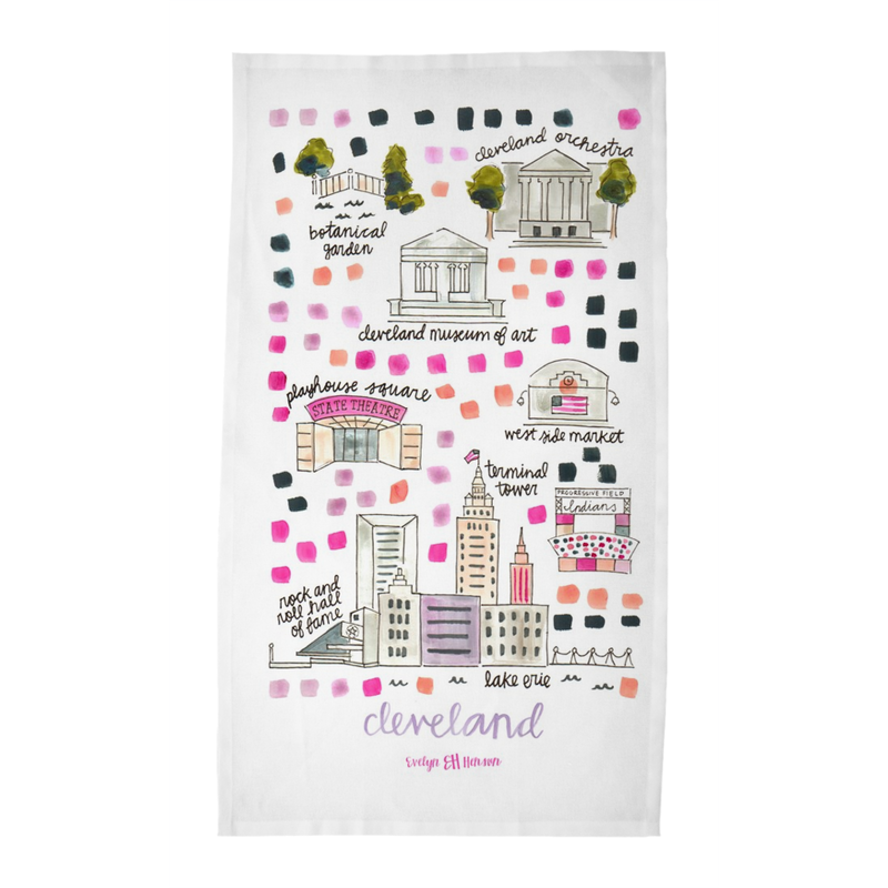 Cleveland, OH Tea Towel