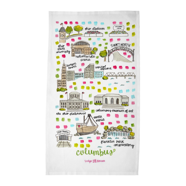 Columbus, OH Tea Towel