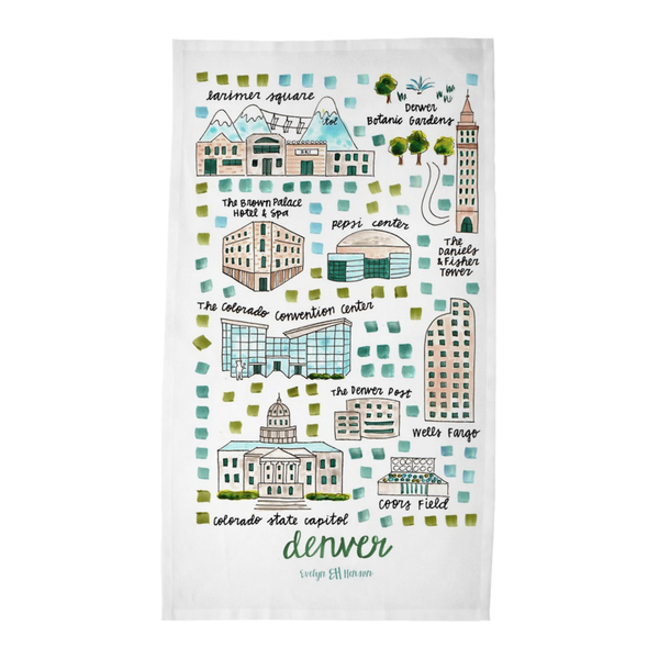 Denver, CO Tea Towel