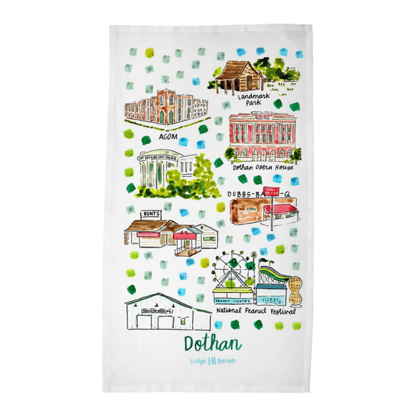 Dothan, AL Tea Towel