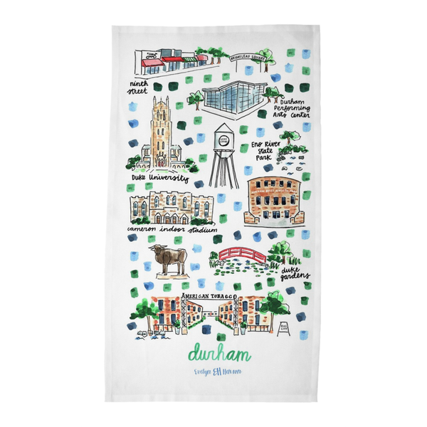 Durham, NC Tea Towel
