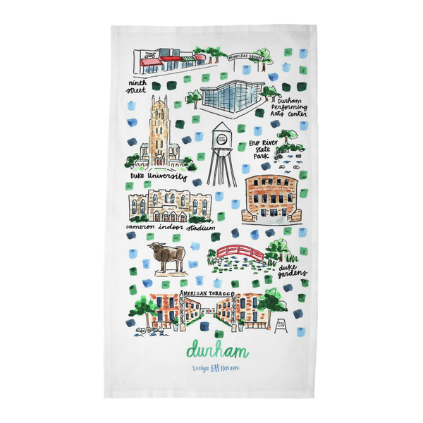 Durham, NC Tea Towel